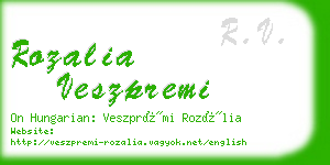 rozalia veszpremi business card